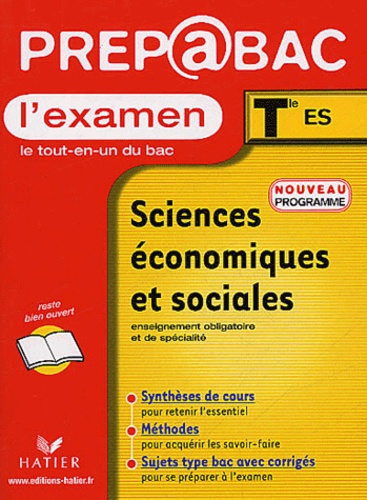 Sciences Économiques Et Sociales Tle Es, Enseignement Obligatoire Et Enseignement De Spécialité