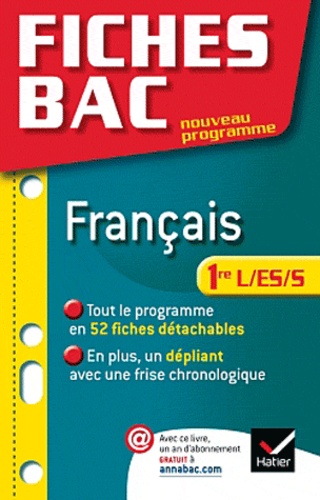 Fiches Bac Français 1e L/Es/S