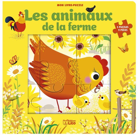 Les Animaux De La Ferme - 5 Puzzles, 9 Pièces