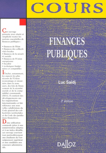 Finances Publiques - 3ème Édition