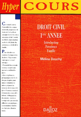 Droit Civil 1ère Année. Introduction, Personnes, Famille
