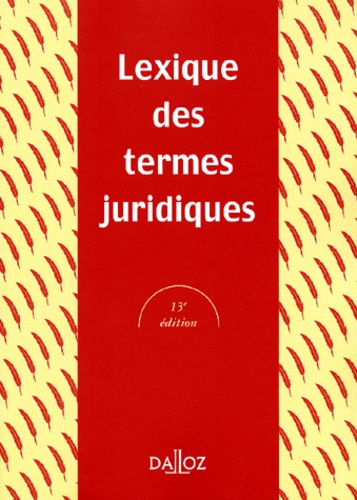 Lexique Des Termes Juridiques