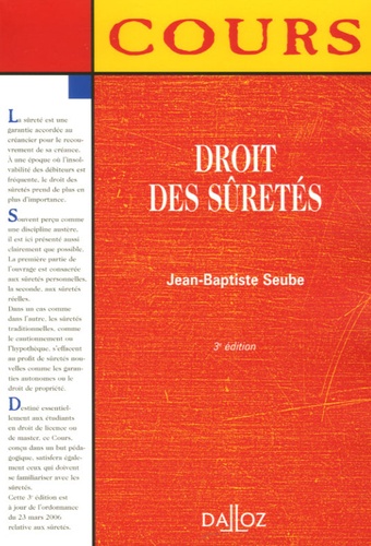 Droit Des Sûretés - Edition 2006