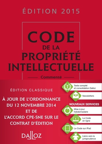 Code De La Propriété Intellectuelle Commenté 2015