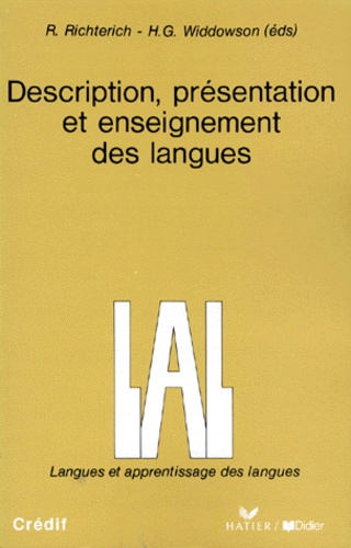 Description, Presentation Et Enseignement Des Langues - Actes Du Colloque De Berne 1980