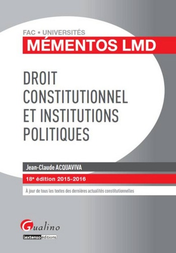 Droit Constitutionnel Et Institutions Politiques