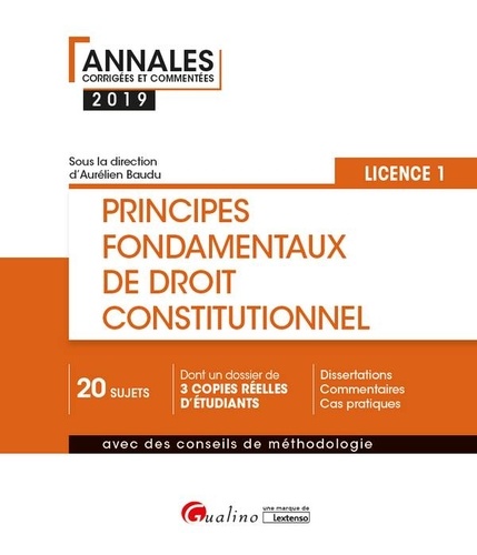 Principes Fondamentaux De Droit Constitutionnel Licence 1 Semestre 1