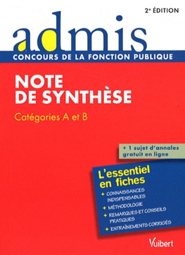 Note De Synthèse - Catégories A Et B