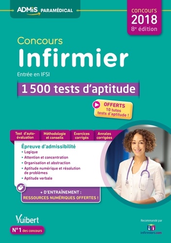 Concours Infirmier - Entrée En Ifsi - 1 500 Tests D'aptitude - Edition 2018