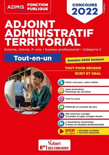 Concours Adjoint Administratif Territorial - Externe, Interne, 3e Voie, Examen Professionnel, Catégorie C. Tout-En-Un