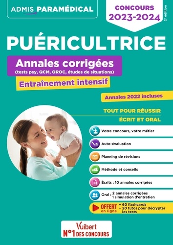 Puéricultrice Annales Corrigées (Tests Psy, Qcm, Qroc, Études De Situations) - Entraînement Intensif