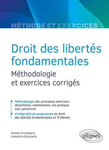Droit Des Libertés Fondamentales - Méthodologie Et Exercices Corrigés