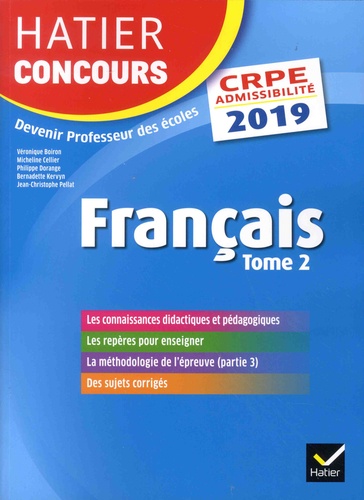 Français - Epreuve Écrite D'admissibilité Crpe Tome 2