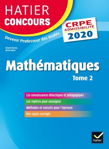 Mathématiques - Epreuve Écrite D'admissibilité Crpe Tome 2