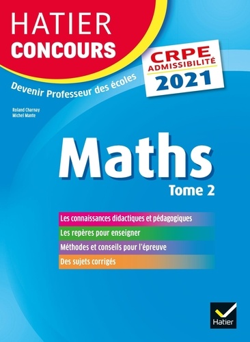 Mathématiques - Epreuve Écrite D'admissibilité Crpe Tome 2