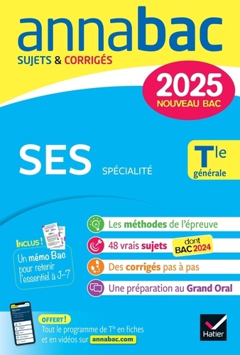 Ses Spécialité Tle Générale - Sujets & Corrigés - ANNABAC 2025