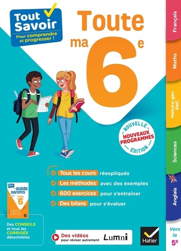 Toute Ma 6e - Avec Le Guide Parents Détachable
