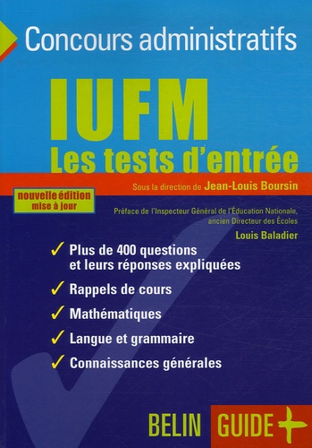 Iufm - Les Tests D'entrée