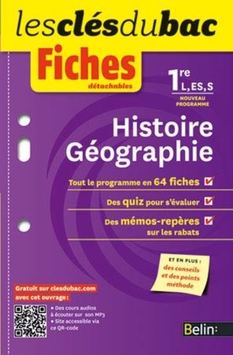 Histoire Géographie 1e L, Es, S - Fiches Détachables
