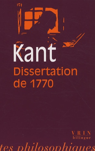 Dissertation De 1770 - Edition Bilingue Français-Latin