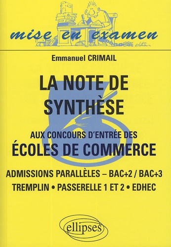 La Note De Synthèse Aux Concours D'entrée Des Écoles De Commerce - Admissions Parallèles - Bac+2 / Bac+3 - Tremplin, Passerelle 1 Et 2, Edhec