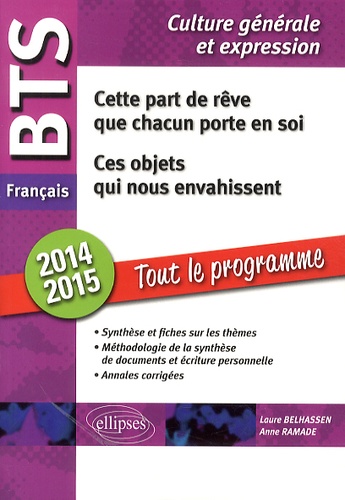Cette Part De Rêve Que Chacun Porte En Soi - Ces Objets Qui Nous Envahissent - Bts Français, Épreuve De Culture Générale Et Expression 2014-2015