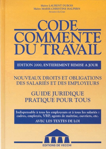 Code Commente Du Travail - Edition 2000