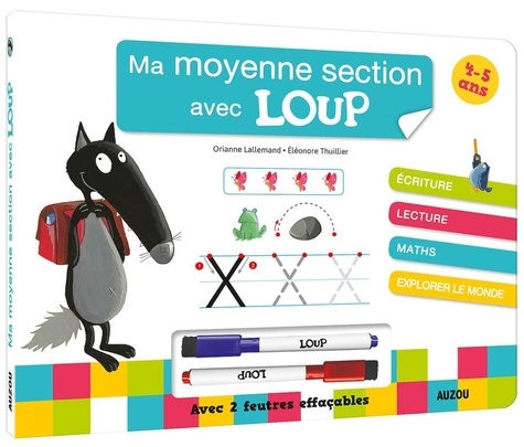 Ma Moyenne Section Avec Loup - Avec Deux Feutres Effaçables