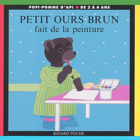 Petit Ours Brun Fait De La Peinture