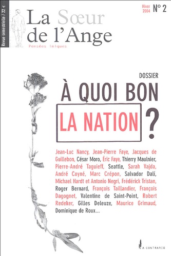 La Soeur De L'ange N° 2, Hiver 2004 - A Quoi Bon La Nation ?