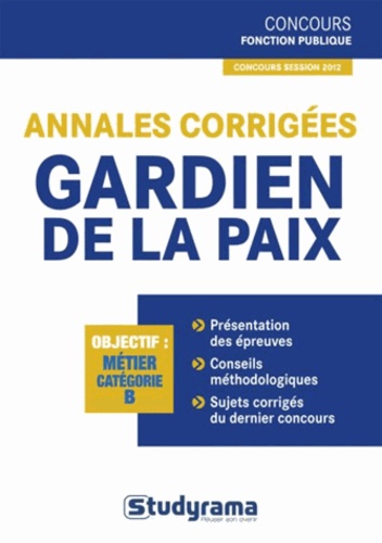 Annales Corrigées Gardien De La Paix