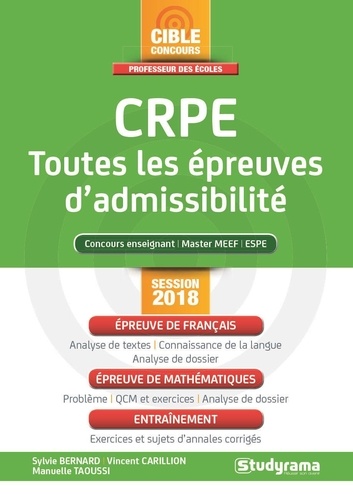 Crpe - Toutes Les Épreuves D'admissibilité