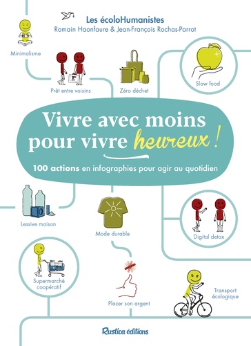 Vivre Avec Moins Pour Vivre Heureux ! - 100 Actions En Infographies Pour Agir Au Quotidien