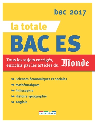 La Totale Bac Es - Edition 2017