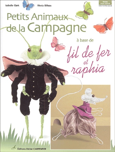 Petits Animaux De La Campagne À Base De Fil De Fer Et Raphia
