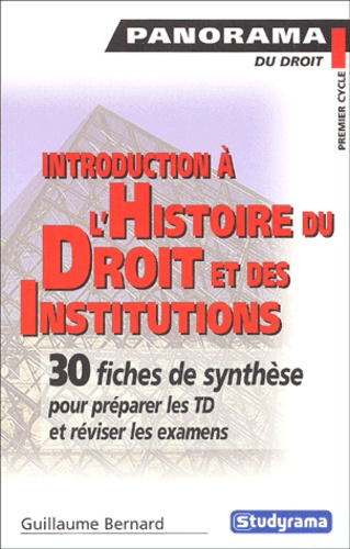 Introduction À L'histoire Du Droit Et Des Institutions