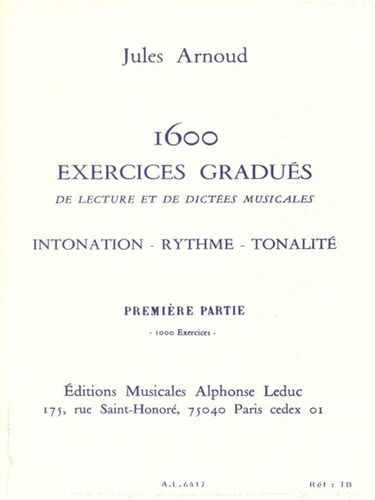1600 Exercices gradués de lecture et dictées  Volume 1
