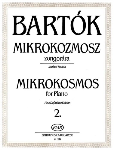 MIKROKOSMOS FOR PIANO 2 PIANO (English, German and French Edition)