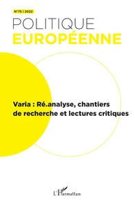 Varia : Ré.analyse, chantiers de recherche et lectures critiques