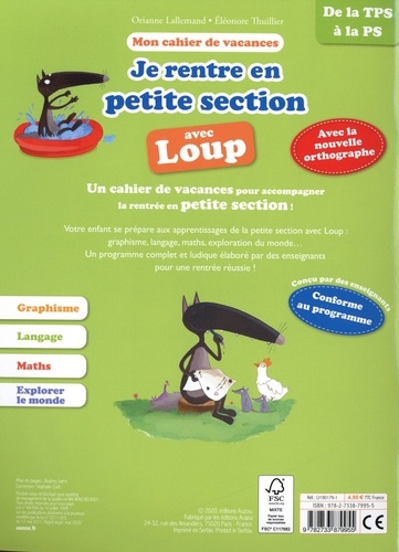 Je rentre en petite section avec Loup