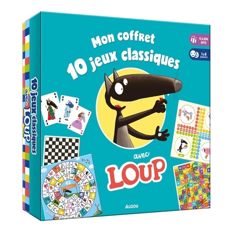 Mon coffret 10 jeux classiques avec Loup - De 1... de Orianne Lallemand -  Grand Format - Livre - Decitre