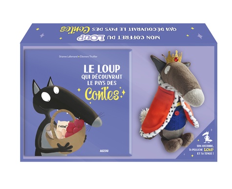 Mon coffret du Loup qui découvrait le pays des contes. Avec ton histoire, ta peluche Loup et sa tenue !