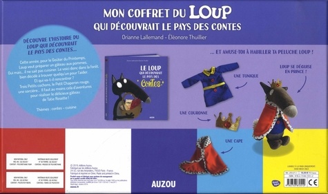 Mon coffret du Loup qui découvrait le pays des contes. Avec ton histoire, ta peluche Loup et sa tenue !