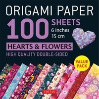  Tuttle Publishing - Origami Paper 100 Sheets Hearts & Flowers 6" (15 CM): Tuttle Origami Paper: High-Quality Double-Sided Origami Sheets Printed with 12 Different Pattern.