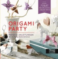 Origami-Party - Papier und Anleitungen für 14 Partydekorationen.