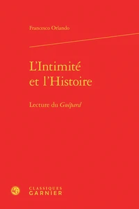 L'Intimité et l'Histoire