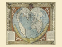 Carte – Mappemonde en forme de cœur