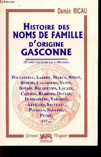 Histoire des noms de famille d'origine gasconne