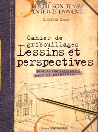 Cahier de gribouillages dessins et perspectives