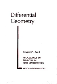 Differential Geometry